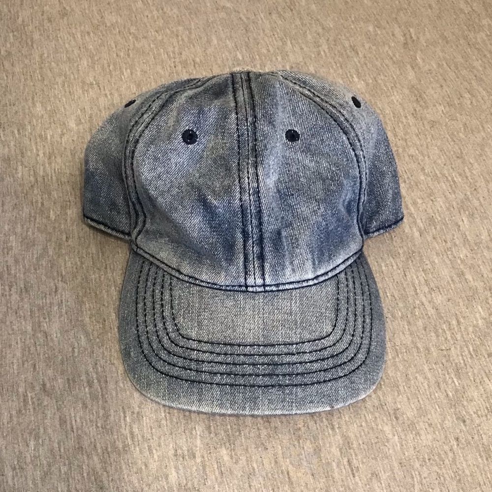 Adjustable jean baseball hat